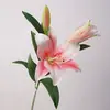 Lirio artificial grande hidratante de tacto suave, ideal para el hogar, decoración floral, adornos para ventanas, paisajismo, flores falsas, fotografía floral de boda.