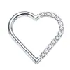Explotaciones transfronterizas Anillo de hueso de amor de titanio G23 personalidad simple circón perforación del cuerpo humano anillo sin costuras