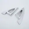 Aplicable a Kia 18 Smart Run anillo de altavoz de audio triangular pieza decorativa de modificación decoración de pilar A parche de fibra de carbono plateada