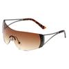 Nuevas Gafas Deportivas de Moda Y2K Europeas y Americanas Sin Montura de Una Pieza Gafas de Sol Milenio Gafas de Sol Populares de Amazon Tendencia Transfronteriza