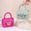 Bolsa Transversal Nova Jelly Cor Doce Ombro Transversal Mini Corrente Chave Pérola Portátil Bolsa Jelly