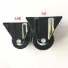 Rodízio de Diamante Dourado Espessado de 1,5 Polegadas, 1,6 Polegadas, 2 Polegadas, Roda Universal Silenciosa Resistente ao Desgaste Traço Zero de Poliuretano PU Totalmente Preta