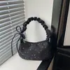 Bolso pequeño, fresco, plisado, nuevo bolso de hombro para mujer 2026 con estampado de estrellas, adecuado para estudiantes, ir al trabajo y salidas casuales