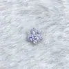 Brincos de Flor de Três Pétalas em Liga de Titânio F136 Zircônia Piercing de Lábio/Língua em Titânio G23 com Rosca Interna Cabeça de Joia