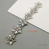 Cadena Corta de Cristal y Pedrería Decoración Cosida a Mano Collar Vestido Accesorios para el Cabello Hebilla de Pedrería Desmontable DIY Hebilla de Zapato Accesorios