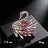 Broche de Cisne de Cristal de Alta Gama, Broche de Animal de Lujo Ligero para Mujer de Alta Gama, Accesorio para Traje de Fiesta de Cena, Pin para Ropa