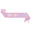 Con Diadema de Letra de Cumpleaños de Diamante Etiqueta de Diadema con Correa de Hombro con Purpurina Decoración de Fiesta Festiva de Año de Niñas Canal de Fotos