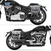 Coche muscular Wolf adecuado para Harley avance 117 bolsa lateral bolsa lateral caja lateral retro bolsa para casco con portaequipajes de liberación rápida