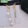 Brincos de Prata 925 com Franja Três Contas Pequeno Pino de Orelha Pino Vazio brincos diy Acessórios de Fivela de Orelha de Pérola Artesanal Semi-acabados