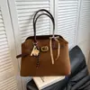 Bolso de Hombro Casual Simple de Gamuza de Gran Capacidad Moda Otoño/Invierno 2026 Bolso Tote para Mujer