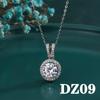 Collar de moissanita de imitación de 2 quilates para mujer, chapado en platino PT950, cadena de clavícula con colgante de ocho corazones y ocho flechas de circonita.
