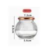 Botella de almacenamiento de nido de pájaro con patrón vertical esférico, frasco sellado de vidrio espesado de grado alimenticio, botella de vidrio especial para nido de pájaro fresco, venta al por mayor