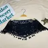 Nuevo Vestido Estilo Coreano Encaje Chal Pequeño Versátil Hueco Blusa de Mujer Verano Abrigo Pequeño Camisa de Manga Corta