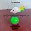 Brinquedo Interativo para Gatos sem as Mãos, Bola de Pelúcia Oscilante para Autoentretenimento com Rato Pequeno de Penas, Venda Quente Transfronteiriça