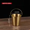 Cubeta de Hielo de Acero Inoxidable Bar Ktv Champán Cerveza Suministros Vino Tinto Cubeta para Snacks Comercial Popular Cubeta de Hielo Pequeña con Asa