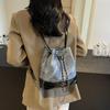 Mochila Patchwork Estilo Novo 2026 Transfronteiriça, Bolsa Saco de Ombro Único Simples e Estilosa, Bolsa Transversal Retro para o Dia a Dia Feminino, Tendência