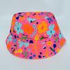 Sombrero de Pescador Infantil Coreano y Japonés con Estampado Floral de Primavera y Verano Protección Solar Moda al Aire Libre Versátil Para Adelgazar la Cara