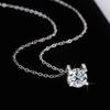 Colar de cabeça de touro em prata esterlina S925, pingente de prata, colar de moissanite, corrente de clavícula feminina clássica, em estoque, atacado