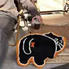 Alfombra de suelo absorbente antideslizante para baño de dibujos animados con flocado, felpudo, alfombra de baño, alfombra gruesa antideslizante