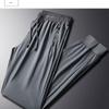 Pantalones Finos de Seda Helada de Verano para Hombre Leggings Elásticos Pantalones Deportivos Talla Grande para Hombre Sueltos Transpirables Pantalones Casuales