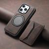 Funda de teléfono con anillo giratorio adecuada para Iphone18Pro 16Plus Funda de cuero con soporte para tarjetas magnético dos en uno