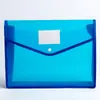 Bolsa de botón tridimensional A4 Bolsa de archivo transparente de PP B4 Bolsa de almacenamiento para papeles de examen de clasificación por materia Bolsa de datos con botón de presión se puede imprimir