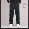 Pantalones de Algodón Puro con Múltiples Bolsillos para Hombre Talla Grande Cintura Elástica Pantalones Casuales Pantalones de Trabajo Holgados para Personas de Mediana Edad y Mayores Pantalones Crock para Hombre