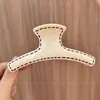 Grampo de cabelo grande elegante estilo coreano com bolinhas delicadas para coques na parte de trás da cabeça, acessório de cabelo elegante em forma de tubarão para meninas