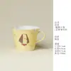 Taza de Café con Platillo y Cuchara Rinyu Guisong Cultural y Creativo Perrito Dormido Linda Ins Arte Latte Taza Americana Hogar Oficina Taza de Agua