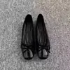 Zapatos planos franceses estilo hada con acabado brillante, zapatos de mujer, nueva colección de otoño 2026, zapatos de noche con lazo rojo para mujer