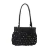 Bolso de mano fresco y delicado de lunares con un lazo, nuevo diseño de moda nicho para mujer 2026, bolso de hombro para ir al trabajo, bolso de axila
