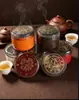 Seis Variedades Principales de Té, Envase Portátil de Pequeña Capacidad 10g Lata para Té de Té de Roca, Caja de Regalo de Té de Lata Pequeña de 20g Jin Jun Mei