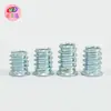 Tuercas Roscadas Internas y Externas, Tornillos de Cabeza Avellanada Hexagonal Azul y Blanco Zinc M6-M10, Conectores Roscados Trapezoidales para Carpintería y Muebles