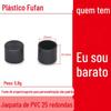 25 jaqueta redonda preta PVC plástico redondo plugue móveis acessórios tubo de aço inoxidável manga tubo redondo tampa tubo