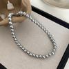Collar de perlas grises de cáñamo Zhenduo 2023 nueva cadena para suéter de otoño e invierno accesorios cadena para la clavícula francesa