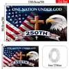 Bandeira Comemorativa Personalizada Transfronteiriça Americana Mais Vendida do 250º Aniversário dos Estados Unidos 1776-2026 Declaração de Independência