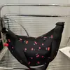 2025 Nuevo Otoño Dulce y Linda Bolsa de Axila Moda Pequeña Estampado de Cerezas Bolso de Mano Sencillo Bolsa de Bollo para Axila