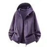 Chaqueta impermeable con costuras selladas, forro de polar para abrigar, hebilla magnética, abrigo de montaña con capucha, chaqueta cortavientos unisex