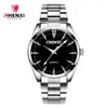 CHENXI/Dawn 006A Reloj de Pareja Reloj de Negocios para Mujer Correa de Acero Inoxidable Reloj para Hombre