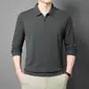 Camisa Polo com Zíper e Gola Manga Longa Logo Personalizado Camiseta de Negócios Elegante Roupa de Trabalho Camisa Cultural Roupa de Trabalho Bordada