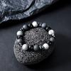 Pulseira de pedra olho de tigre pedra vulcânica masculina transfronteiriça tendência de moda quente pulseira feminina de alta qualidade para combinar com tudo joias de miçangas por atacado