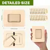 Moldura de Foto Branca de Madeira Estilo Europeu Moldura de Foto para Pintura DIY Infantil Kit de Materiais para Moldura de Foto 3D Venda por Atacado