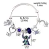 Muñeca Intergaláctica de Dibujos Animados Estilo Japonés Stitch Pulsera de Aleación con Cuentas DIY Joyería al por Mayor