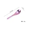 Cuchara Earl de Titanio Puro con Diseño de Cristal de Hielo, Cuchara de Mesa de Alta Gama para Uso Doméstico, Cuchara Elegante para Comer, Cuchara de Alta Calidad para Acampar