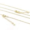 Collar de cadena chapado en cobre dorado de 24 quilates con acabado en oro real, cadena de guisantes, cadena de bolas, cadena para clavícula, accesorios de joyería DIY al por mayor