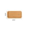 Bandeja de madera para pizza, bandeja rectangular de madera para el hogar, bandeja de té de 8 pulgadas, bandeja de madera para pan, bandeja de barbacoa de bambú y madera.