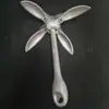 Bote de goma inflable kayak bote inflable bote de pesca ancla plegable especial ancla de loto ancla fija de acero al carbono kayak