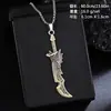 Europa y Estados Unidos venta caliente transfronteriza armas collar espada ancha joyería personalidad hip-hop para hombre colgante espada accesorios acero titanio productos nuevos