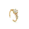 Anillo redondo abierto de circón de estilo coreano, moderno y exquisito, versátil para ir al trabajo, anillo para el dedo índice, joyería versátil de nicho de alta gama