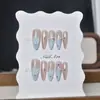 Unhas Postiças Curtas Florais Douradas Estilo Gato Francês Removíveis 2026 Produto Acabado de Nail Art de Alta Qualidade